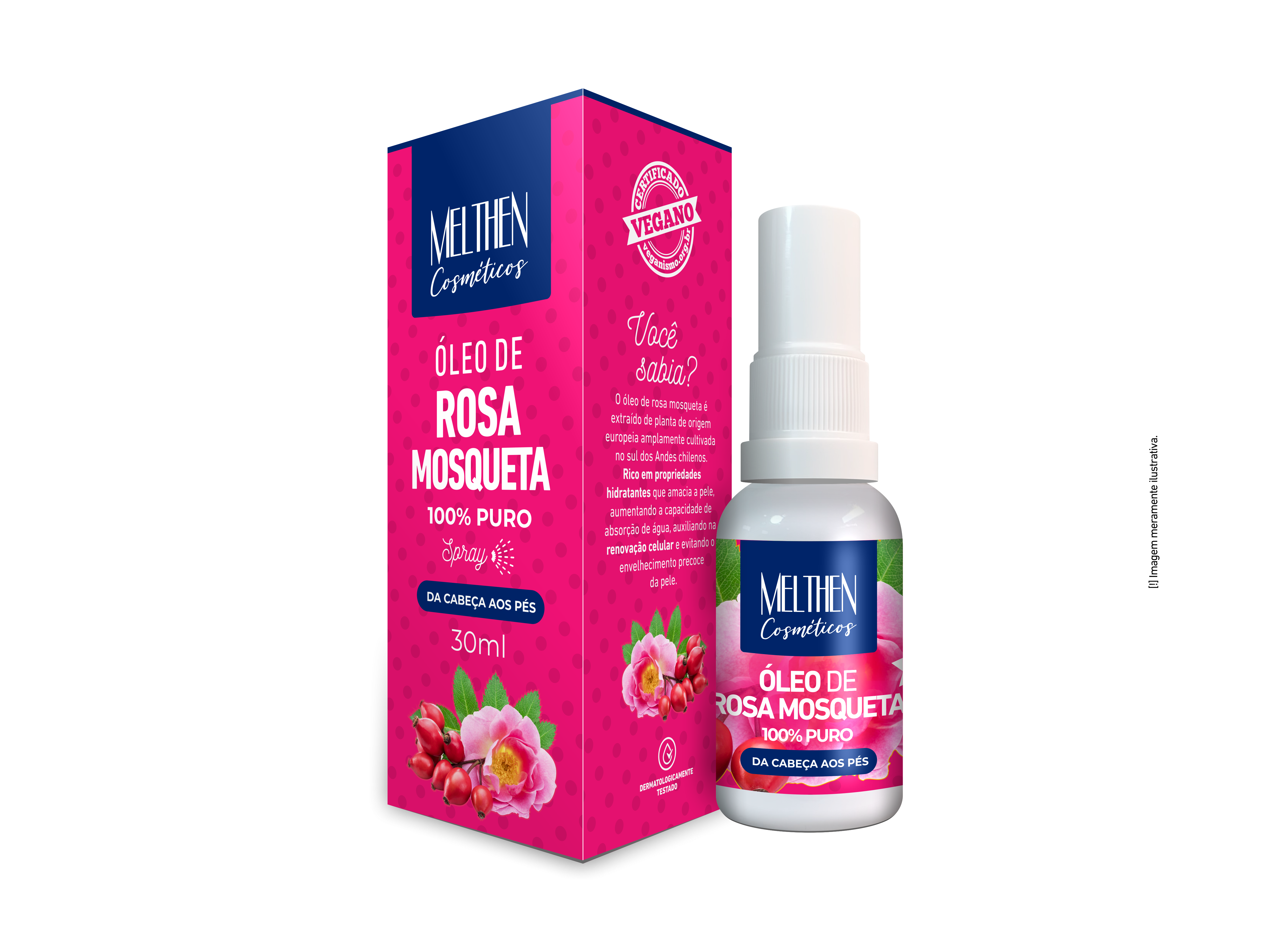 OLEO DE ROSA MOSQUETA 100% SPRAY 30ML